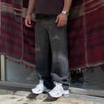 شلوار بگ جین کجراه(تینت قهوه ای)
