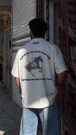 تیشرت پنبه پانچ گرم بالا(Horse) - Image 5